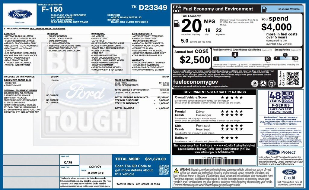 New 2026 Ford F150 STX w/ Equipment Group 200A image 2