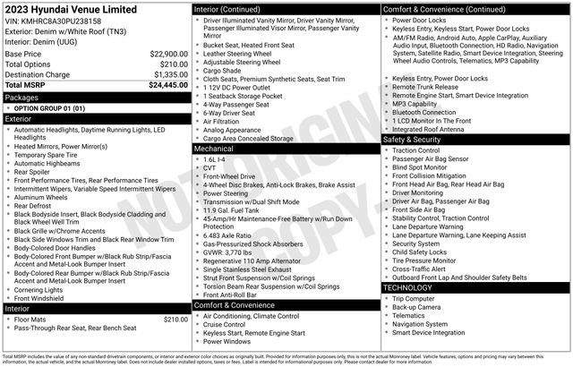 Used 2023 Hyundai Venue Limited FWD image 4