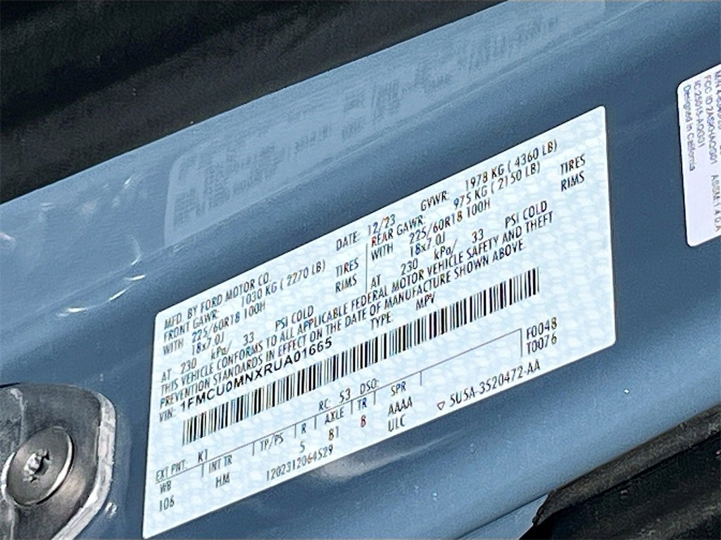 Used 2024 Ford Escape ST-Line w/ Tech Pack #1 image 34