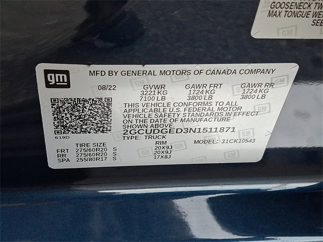 Certified 2022 Chevrolet Silverado 1500 LTZ w/ LTZ Premium Package image 29