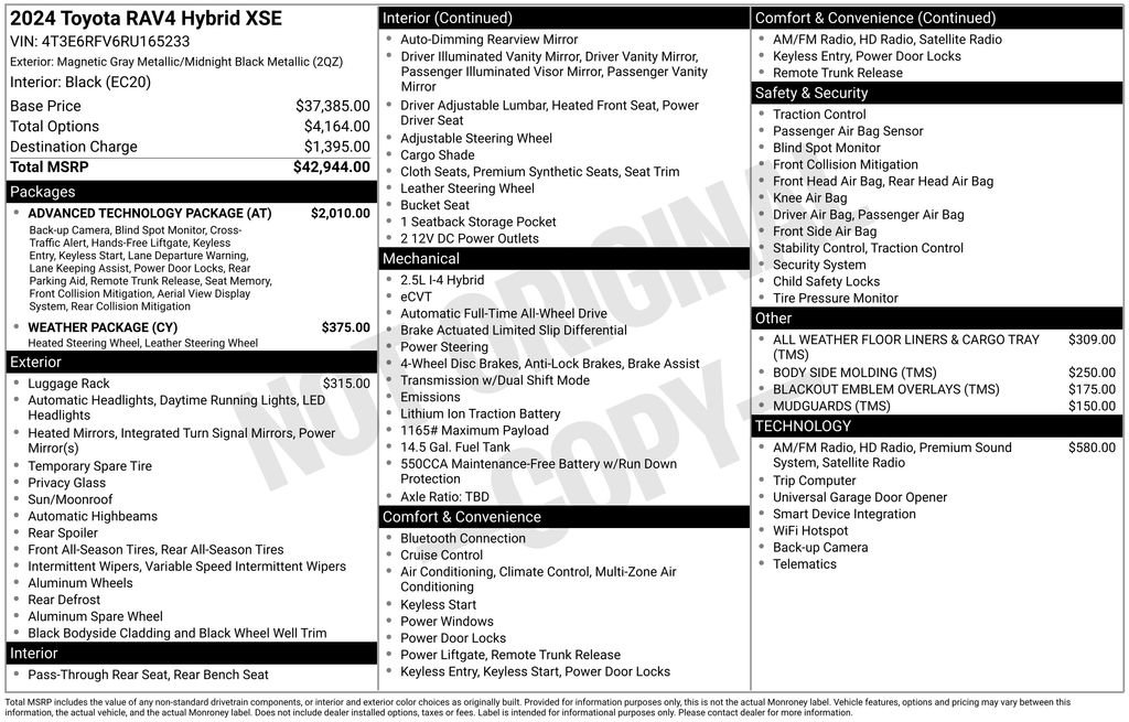 Used 2024 Toyota RAV4 XSE w/ Advanced Technology Package image 60