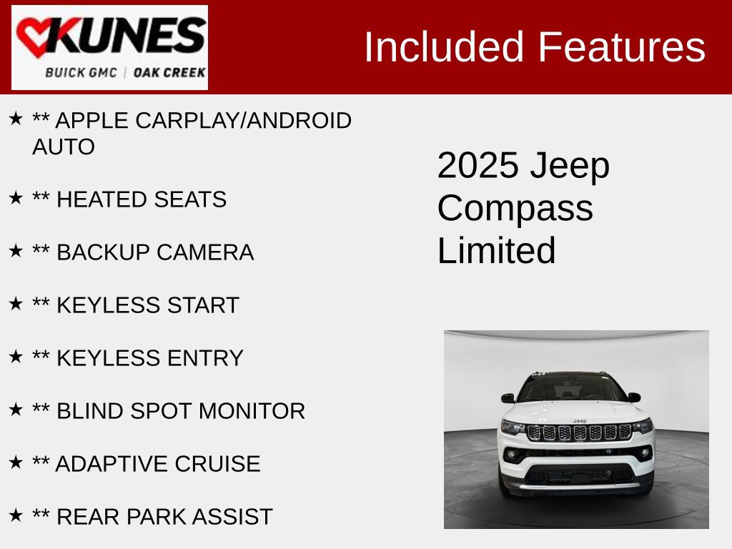 Used 2025 Jeep Compass Limited AWD/4WD image 2