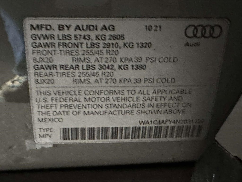 Used 2022 Audi SQ5 Prestige w/ Prestige Package image 36