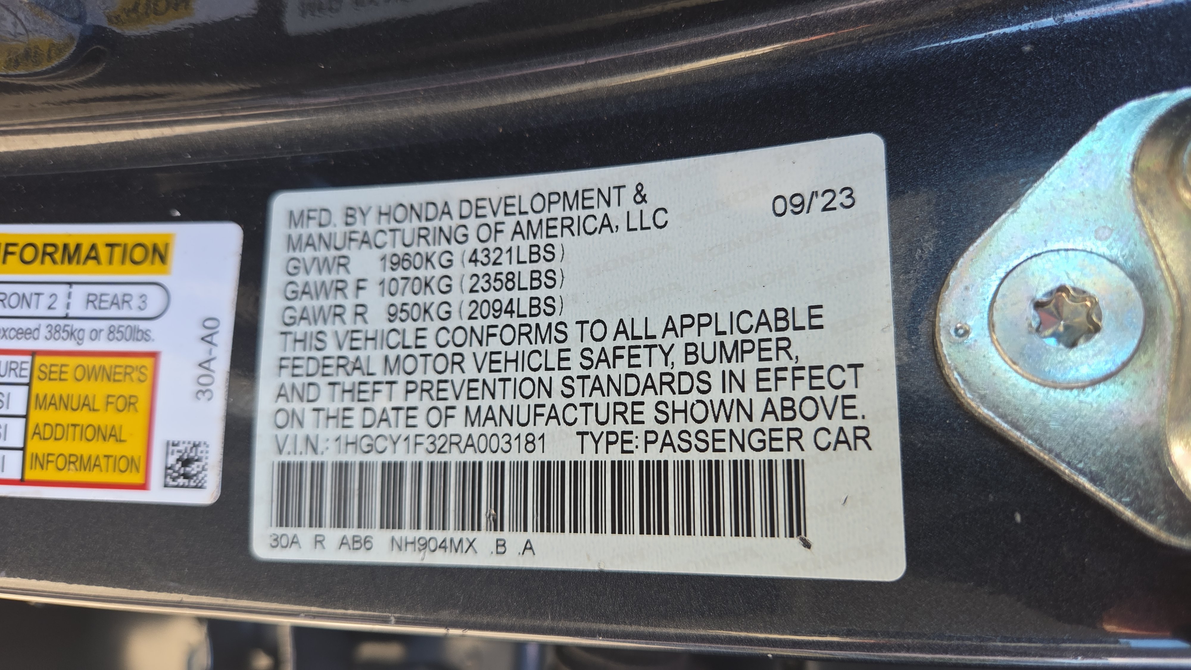 Certified 2024 Honda Accord EX image 21