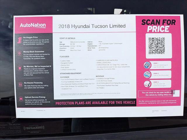 Used 2018 Hyundai Tucson Limited w/ Cargo Package AWD/4WD image 20