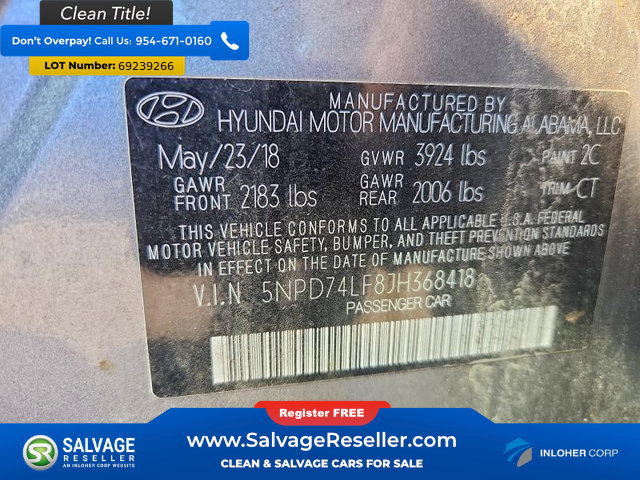 Used 2018 Hyundai Elantra SE w/ SE Connectivity Package 04 FWD image 16