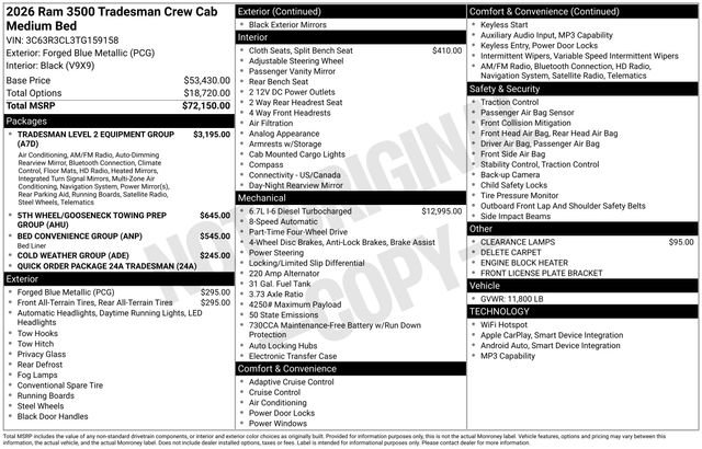 New 2026 RAM 3500 Tradesman image 26