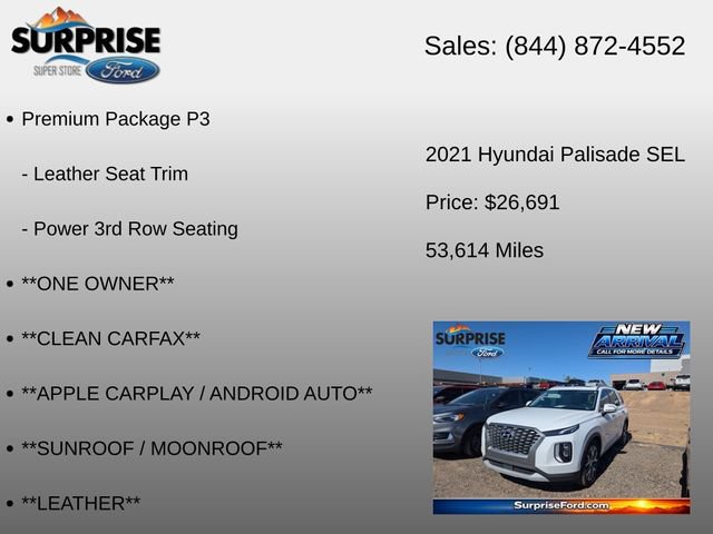 Used 2021 Hyundai Palisade SEL w/ Premium Package FWD image 17