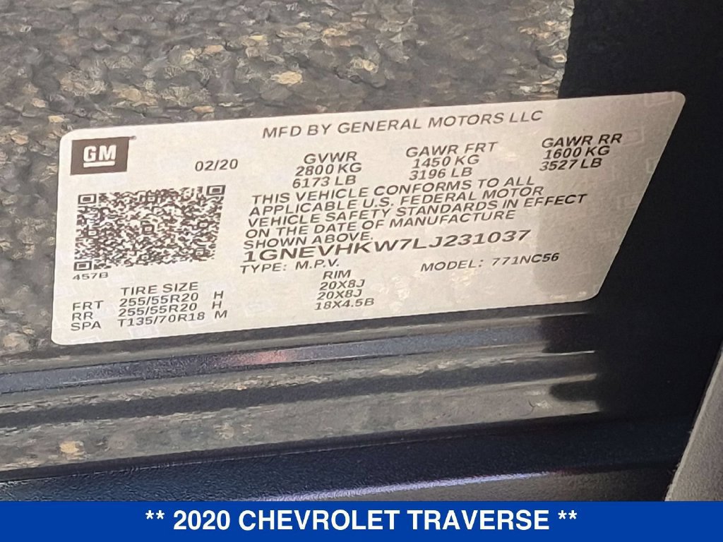 Used 2020 Chevrolet Traverse LT w/ LT Premium Package AWD/4WD image 36