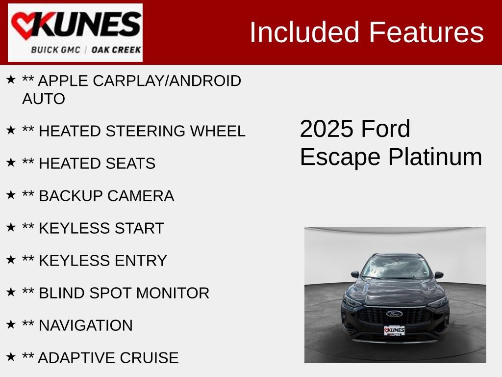 Used 2025 Ford Escape Platinum AWD/4WD image 2