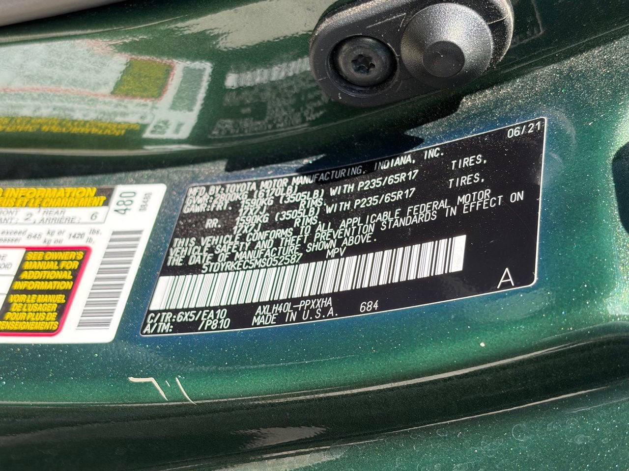 Used 2021 Toyota Sienna XLE FWD image 12