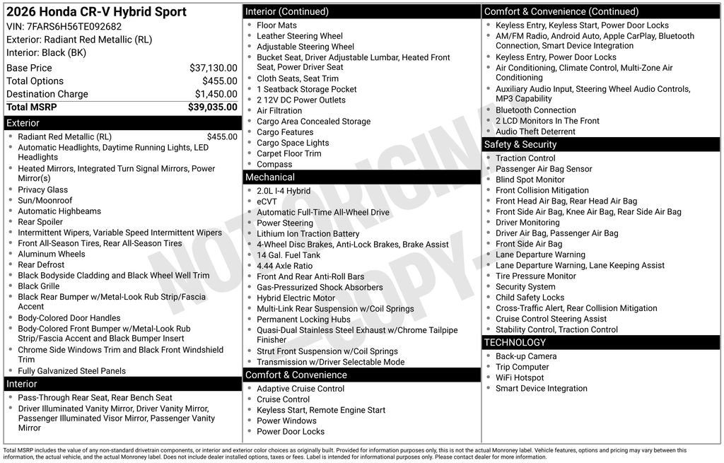 Certified 2026 Honda CR-V Sport image 37