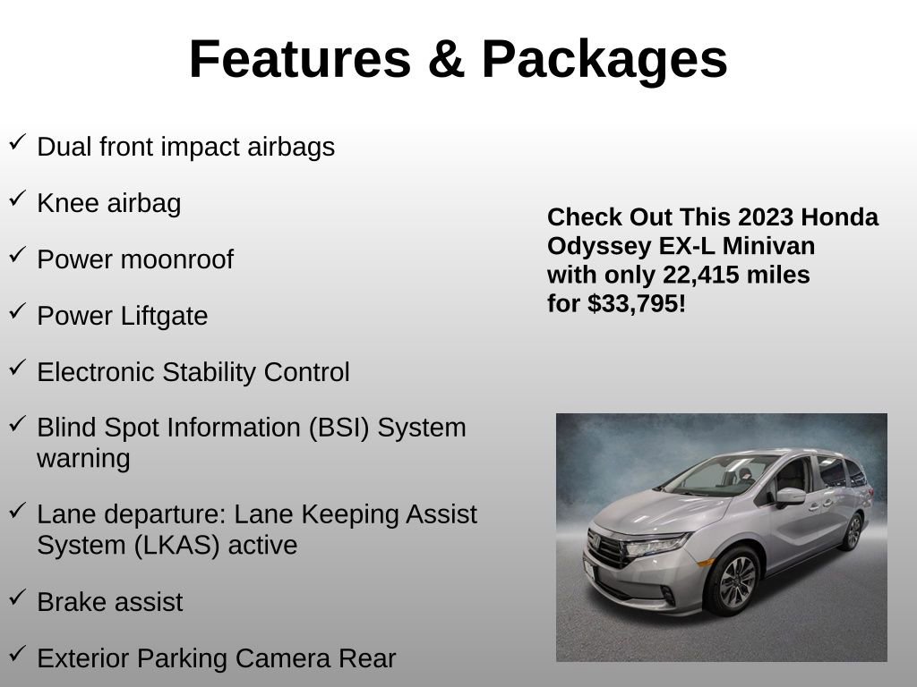 Certified 2023 Honda Odyssey EX-L image 20