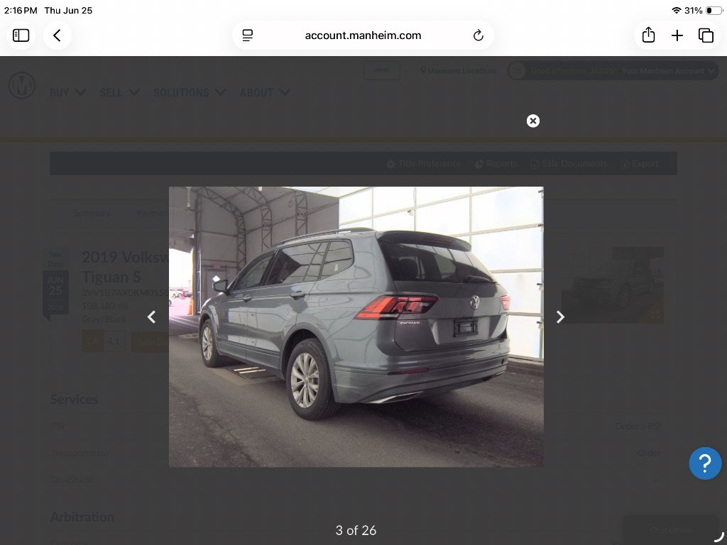 Used 2019 Volkswagen Tiguan S FWD image 3