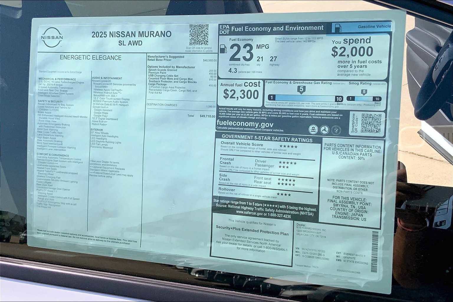 New 2025 Nissan Murano SL w/ Cargo Package image 17