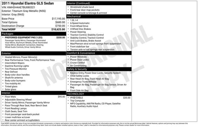 Used 2011 Hyundai Elantra GLS w/ Preferred Equipment Pkg 3 FWD image 4