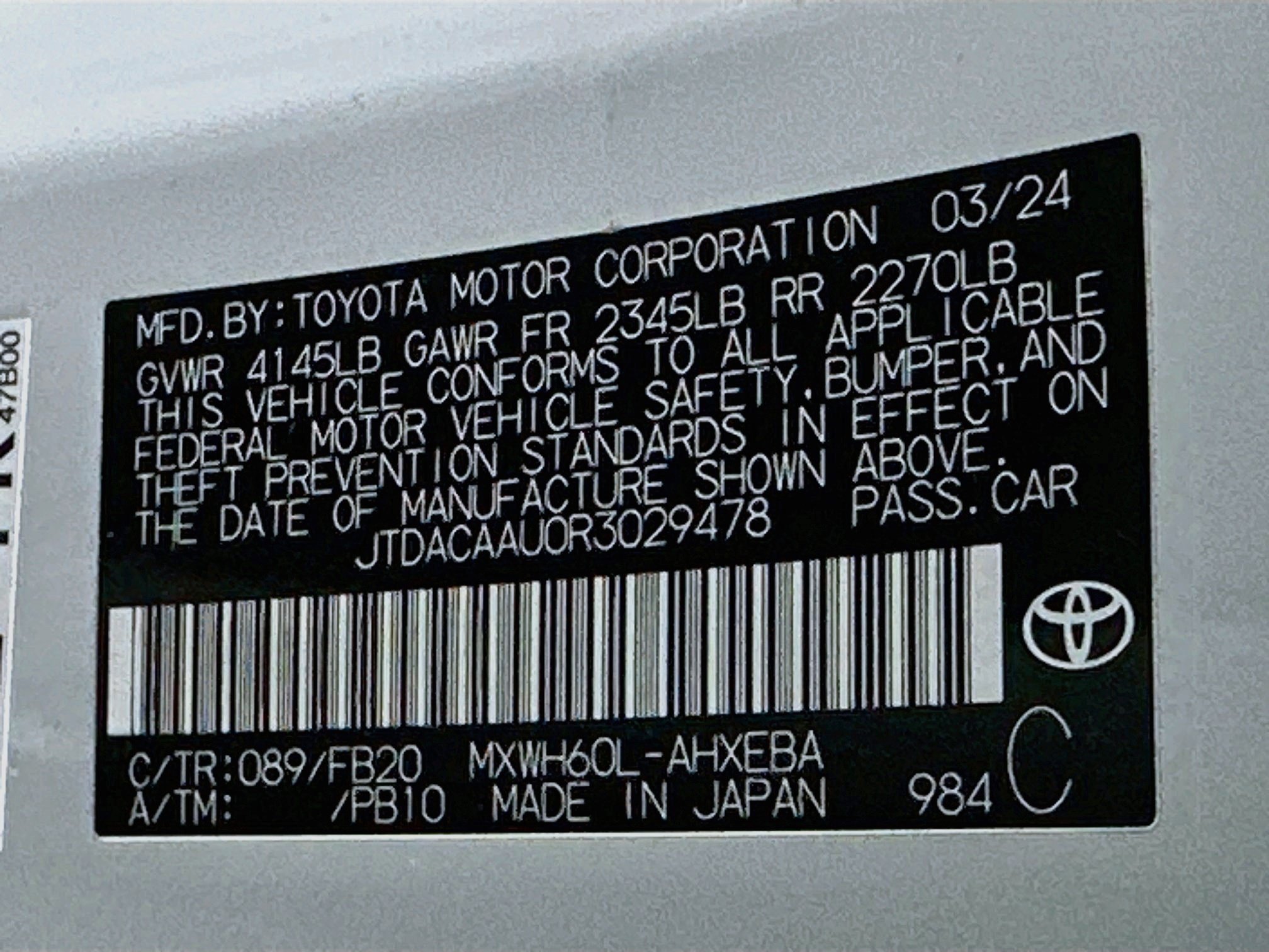 Used 2024 Toyota Prius LE FWD image 12