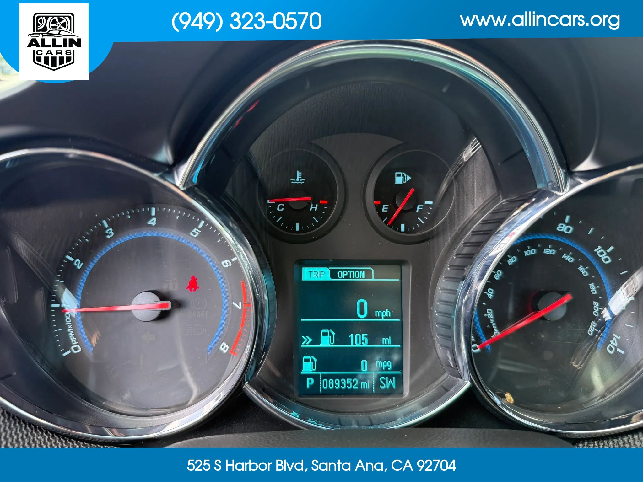 Used 2014 Chevrolet Cruze LTZ w/ RS Package FWD image 11