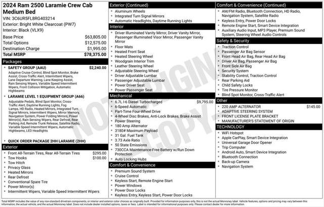 Certified 2024 RAM 2500 Laramie w/ Safety Group image 5