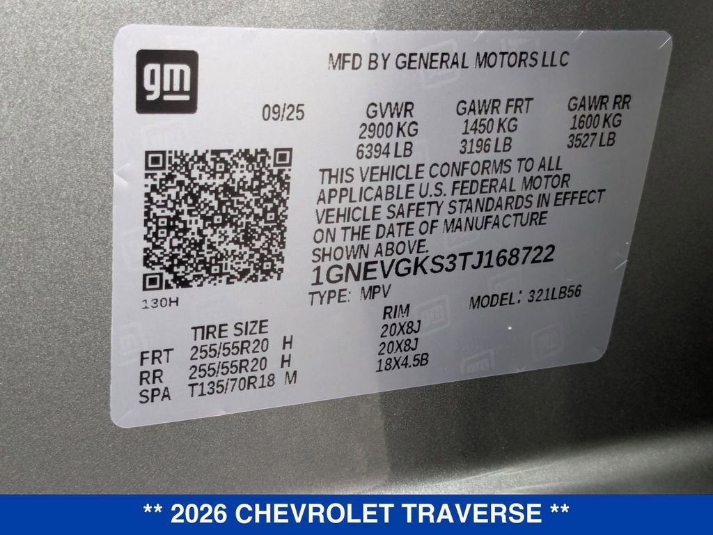 New 2026 Chevrolet Traverse LT w/ Sun and Wheel Package image 37