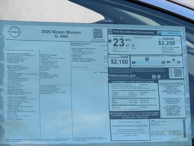 New 2026 Nissan Murano SL AWD/4WD image 17