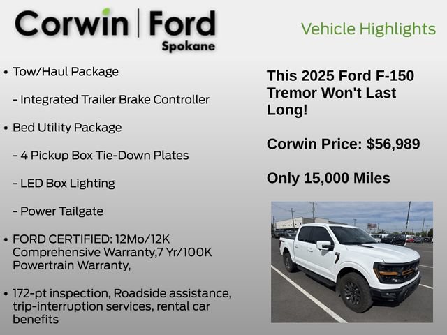 Used 2025 Ford F150 Tremor w/ Equipment Group 402A High AWD/4WD image 17