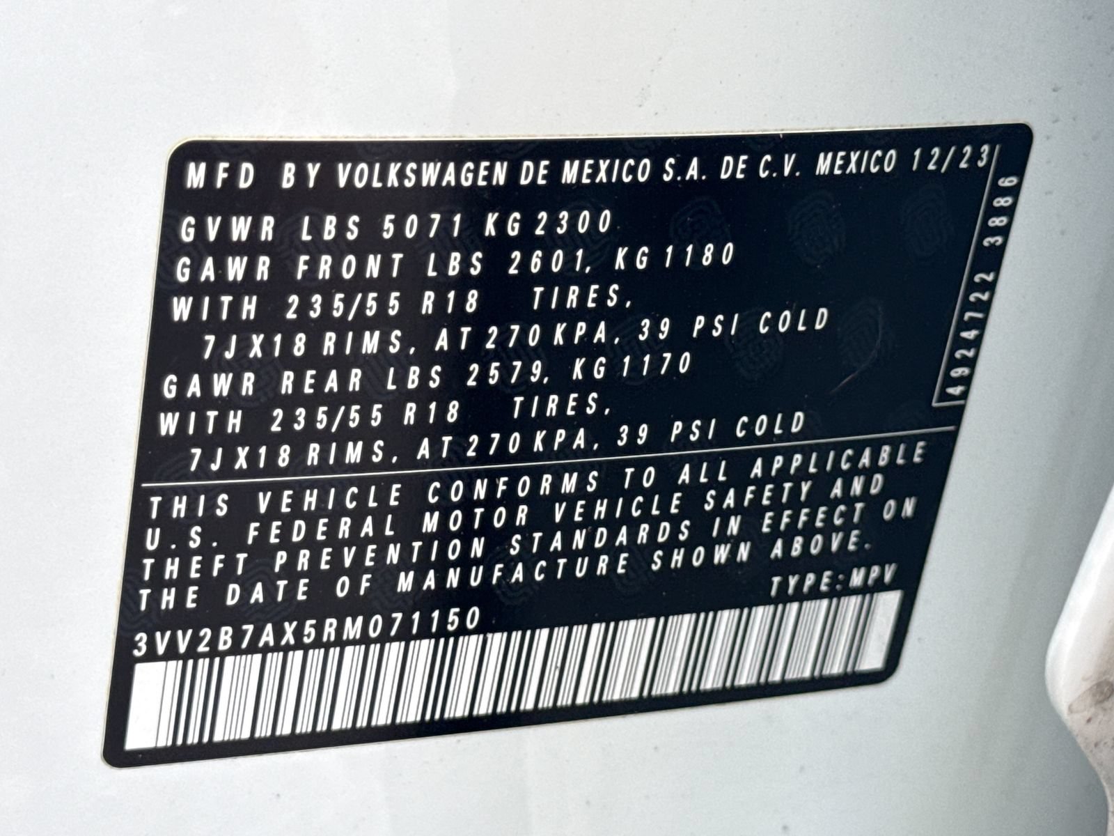Certified 2024 Volkswagen Tiguan SE AWD/4WD image 29