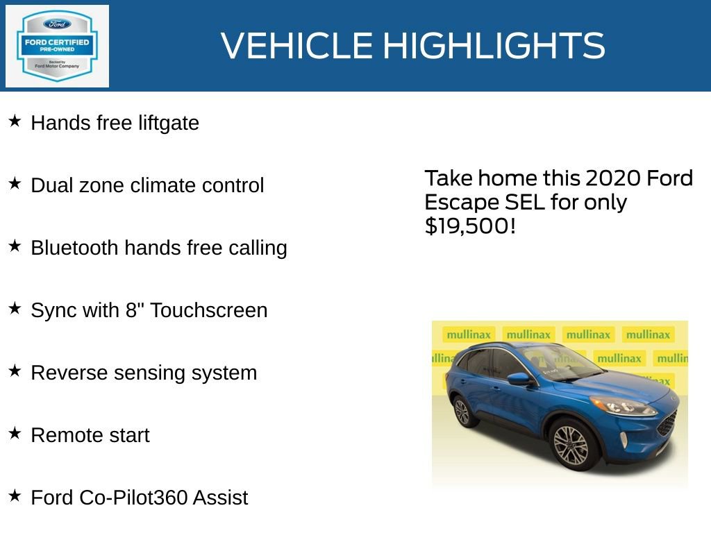 Certified 2020 Ford Escape SEL image 23