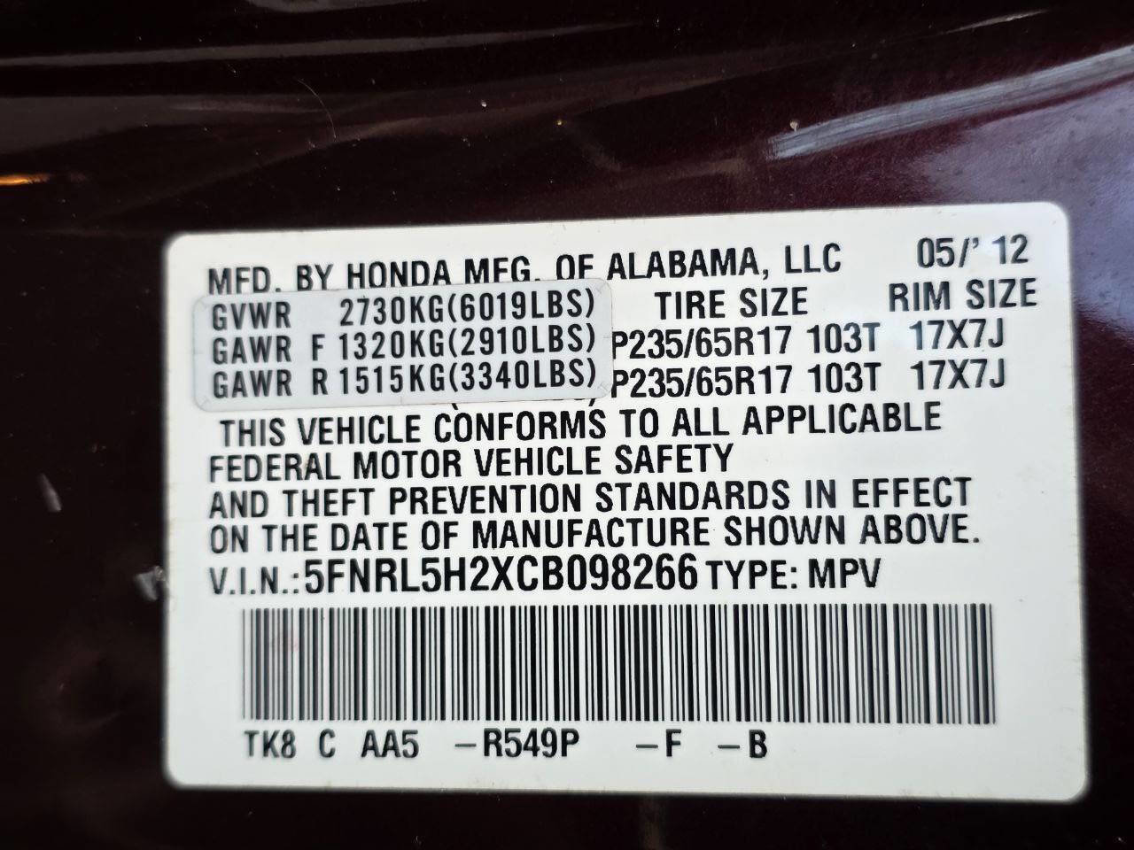 Used 2012 Honda Odyssey LX image 52