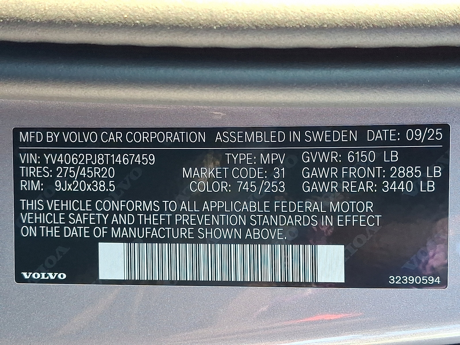 New 2026 Volvo XC90 B6 Core image 13