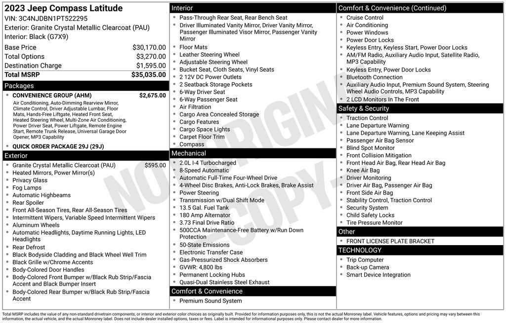 Used 2023 Jeep Compass Latitude w/ Convenience Group image 3