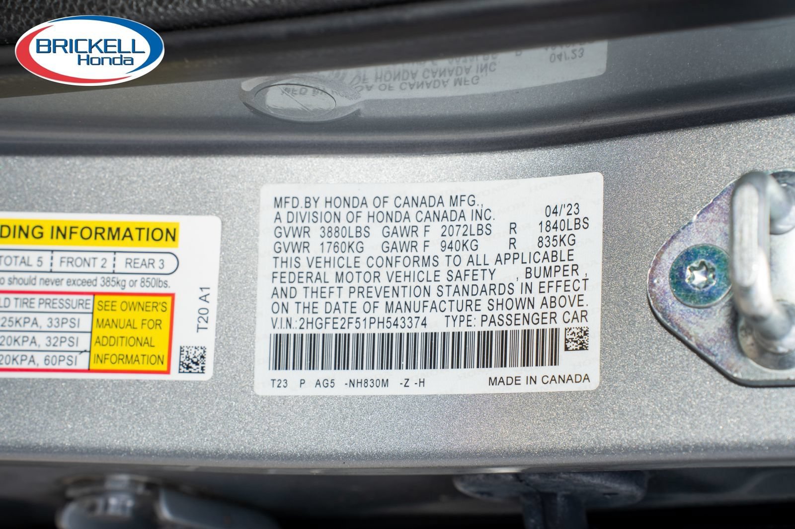 Certified 2023 Honda Civic Sport image 39