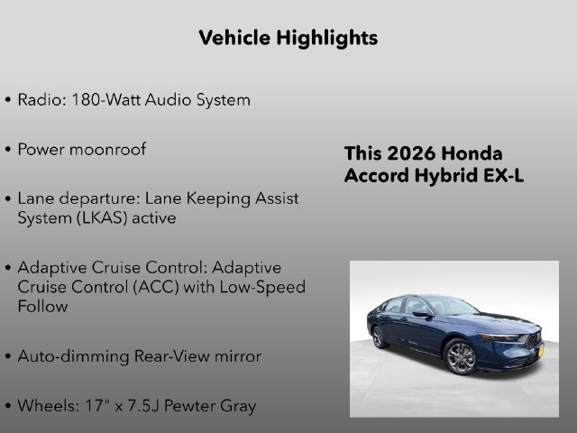 New 2026 Honda Accord EX-L image 5