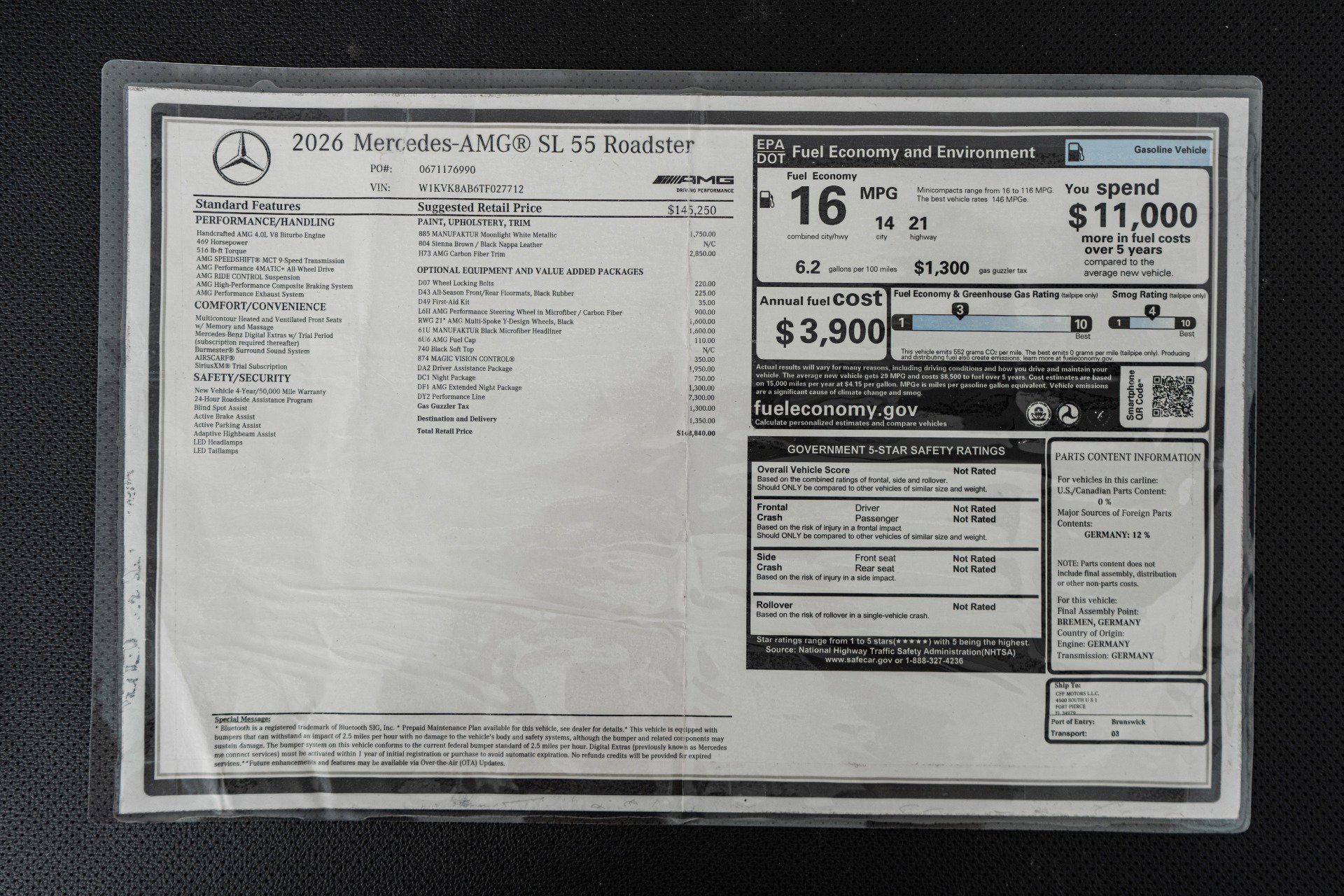 Used 2026 Mercedes-Benz SL 55 AMG 4MATIC image 24