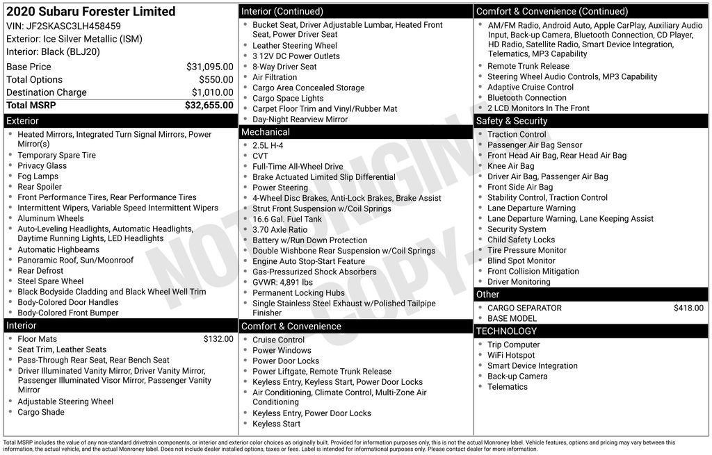 Used 2020 Subaru Forester Limited image 11