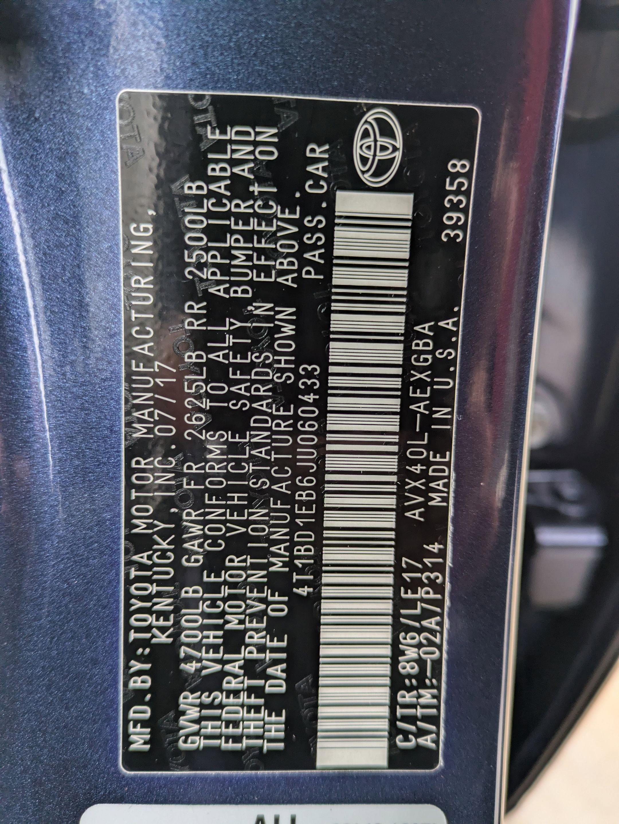 Used 2018 Toyota Avalon XLE Premium w/ All Weather Liner Package image 35