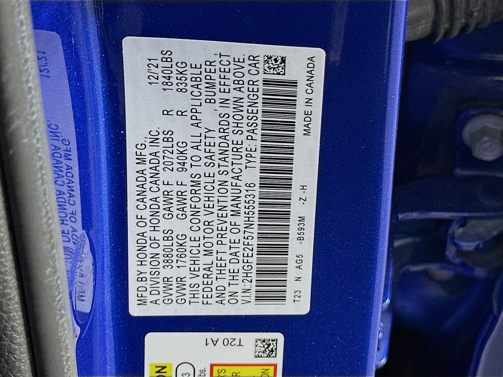 Used 2022 Honda Civic Sport image 12
