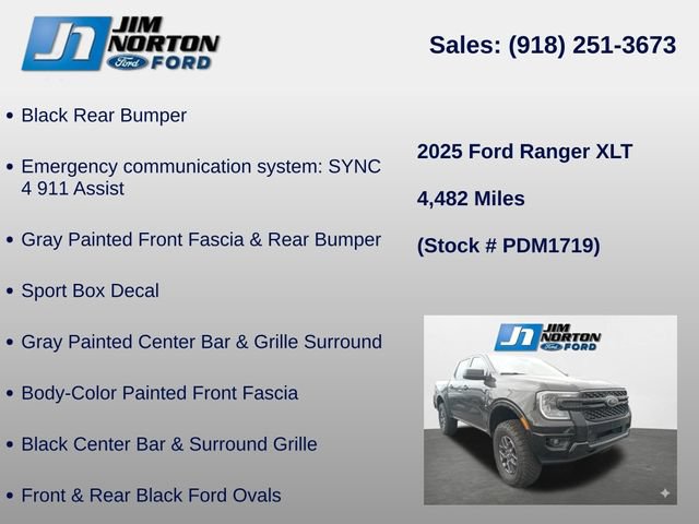 Used 2025 Ford Ranger XLT w/ Black Appearance Package AWD/4WD image 15