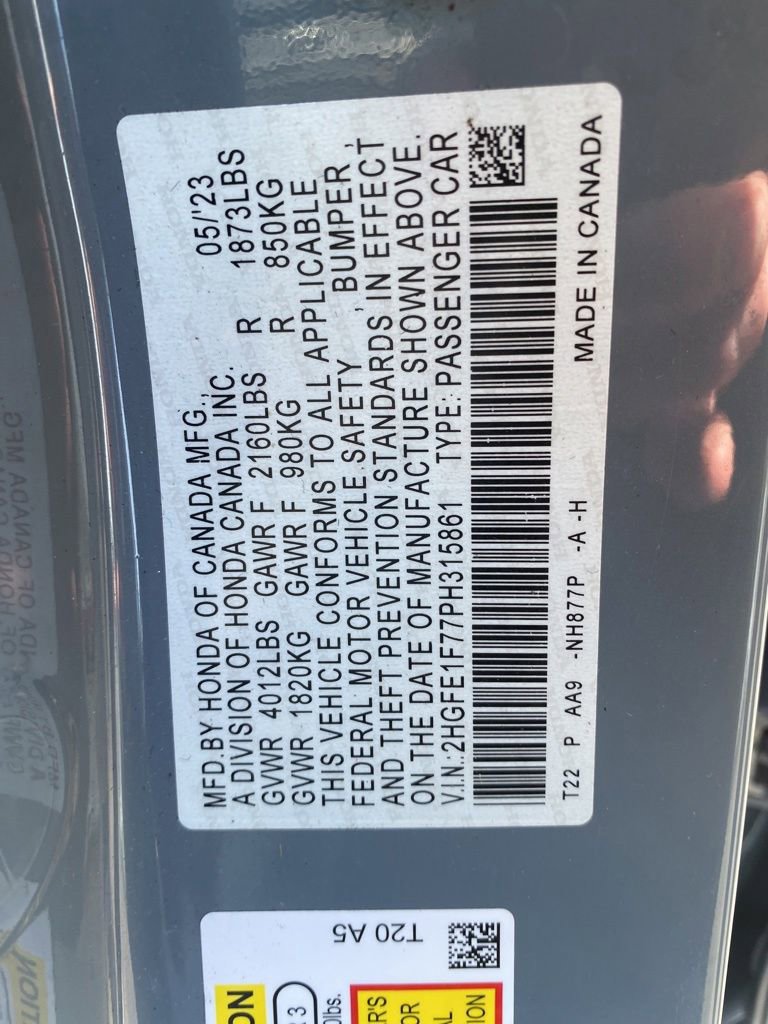 Certified 2023 Honda Civic EX image 19