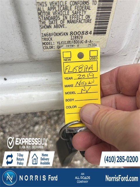 Used 2019 Nissan NV 1500 S image 1