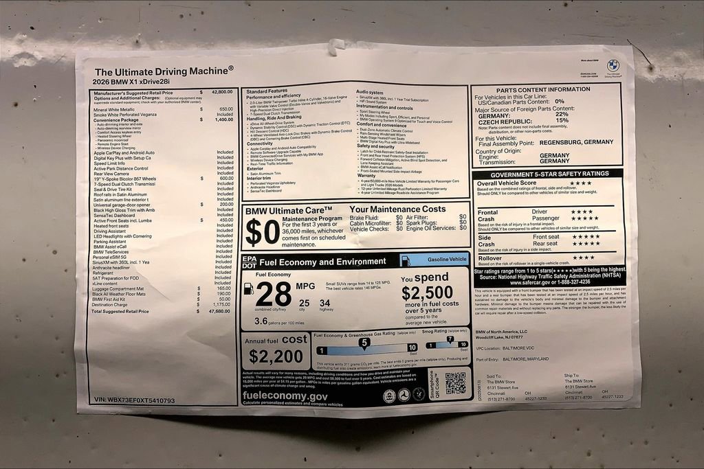 New 2026 BMW X1 xDrive28i w/ Convenience Package image 12