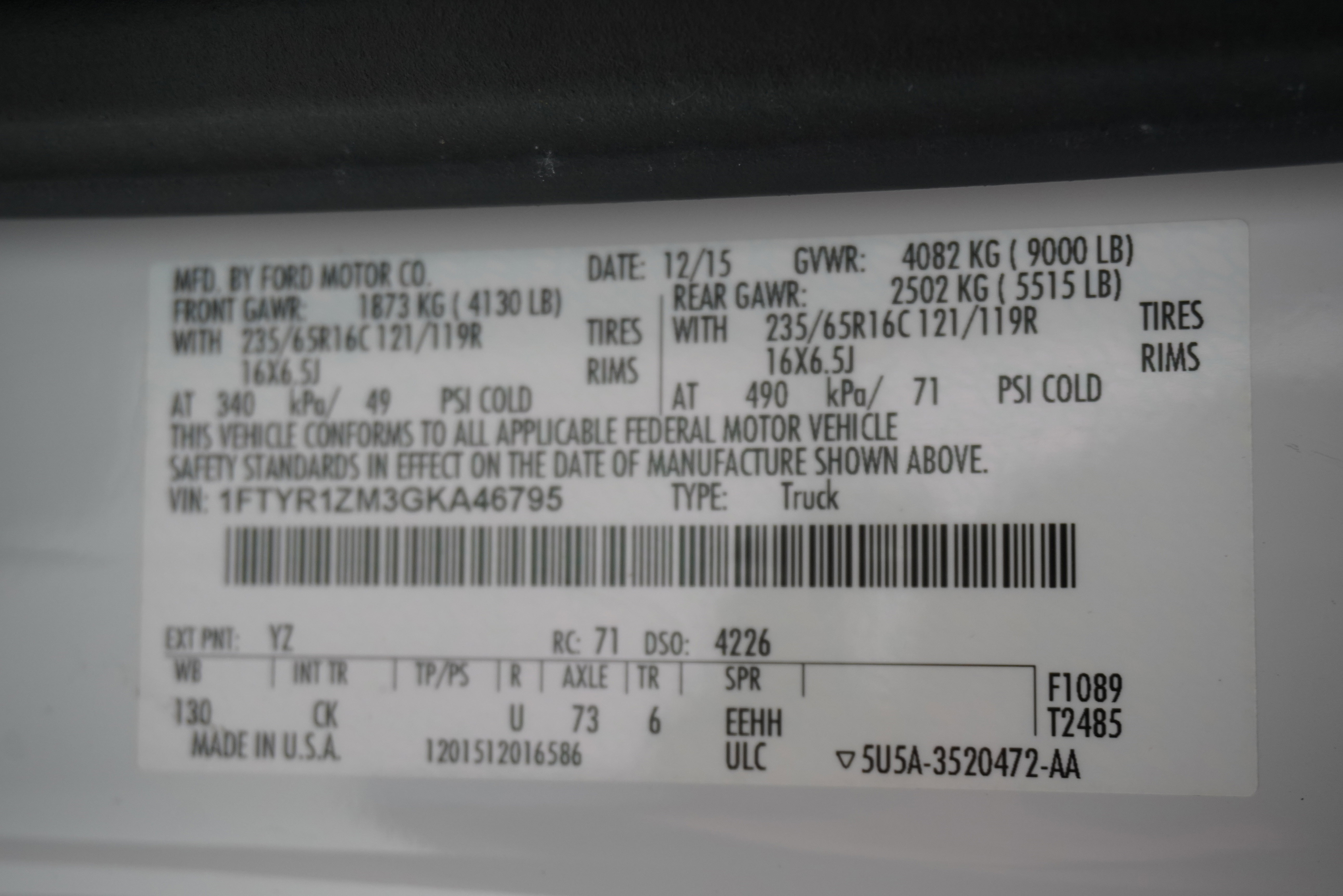 Used 2016 Ford Transit 250 130 Low Roof w/ Exterior Upgrade Package image 25