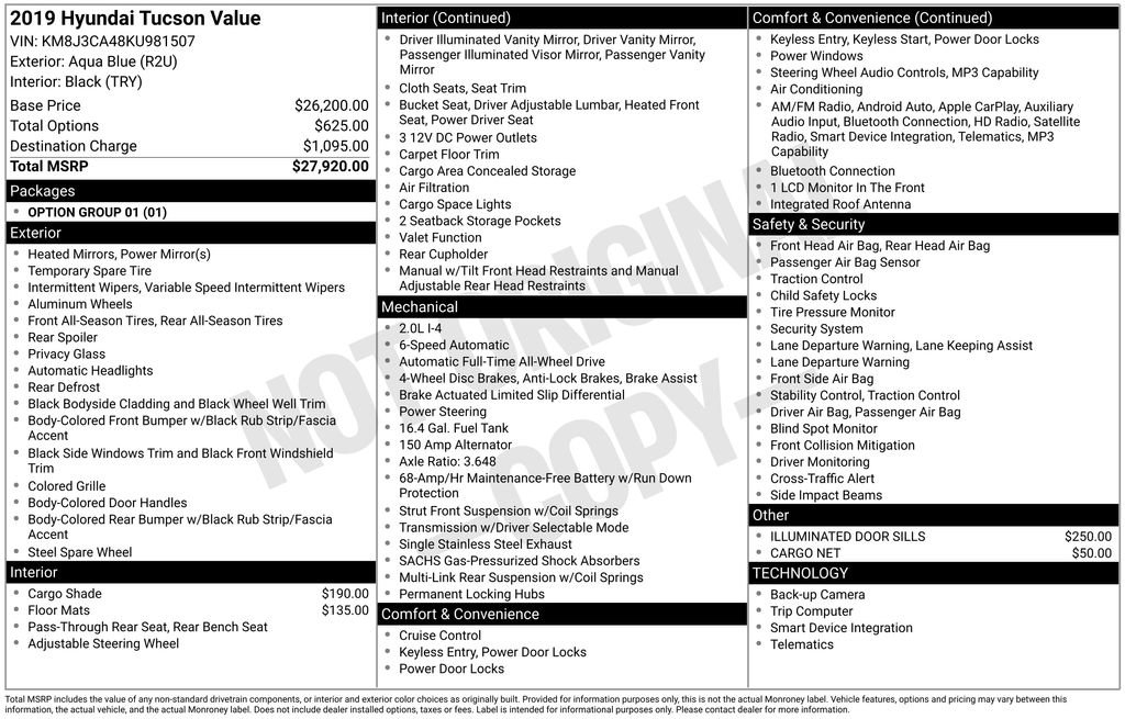 Used 2019 Hyundai Tucson Value AWD/4WD image 6