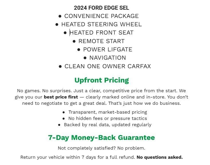 Used 2024 Ford Edge SEL w/ Convenience Package image 2