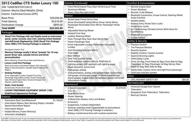 Used 2012 Cadillac CTS Luxury image 6