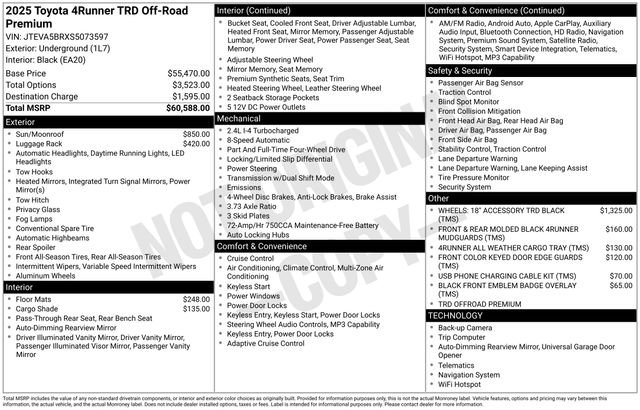 Certified 2025 Toyota 4Runner TRD Off-Road Premium AWD/4WD image 36