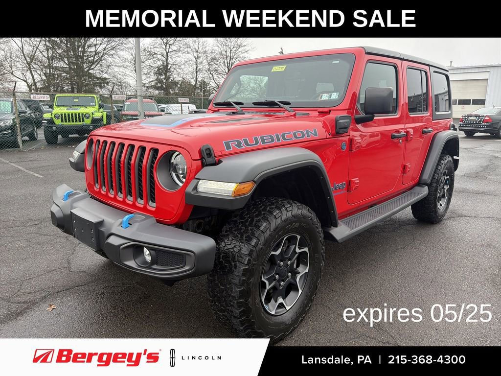 Used 2023 Jeep Wrangler Unlimited Rubicon 4xe w/ Cold Weather Group AWD/4WD image 1