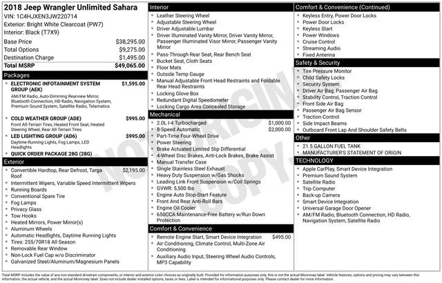Used 2018 Jeep Wrangler Unlimited Sahara image 13