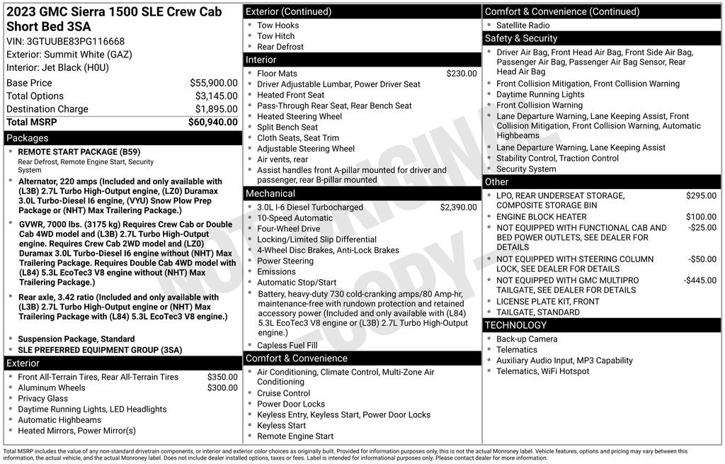 Certified 2023 GMC Sierra 1500 SLE image 5