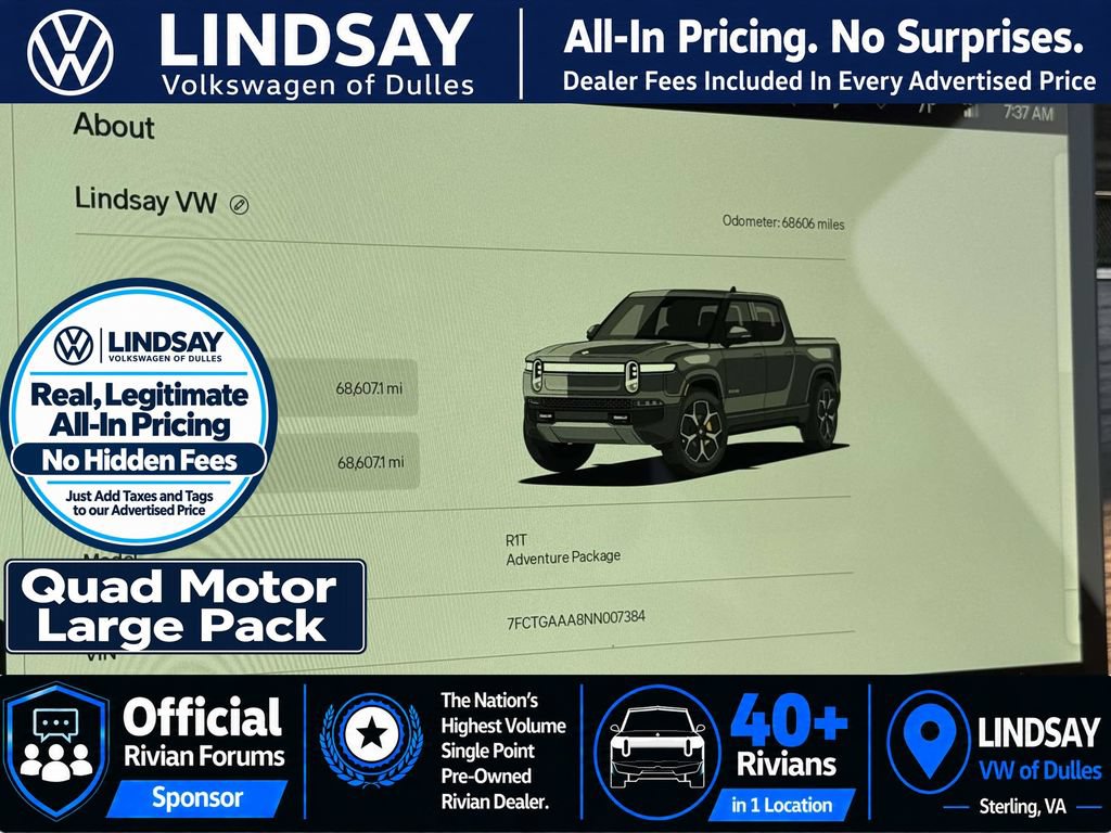 Used 2022 Rivian R1T Adventure AWD/4WD image 23